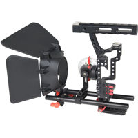 

YELANGU C500 CH4 Camera Cage with Matte Box and Follow Focus, Red Trim