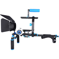 

YELANGU D206 Professional Shoulder Rig Aluminum Alloy Camera Support DSLR Rig, Blue