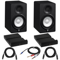 

Yamaha 2x HS5 5" 70W Powered Two-Way Studio Monitor, 5-Inch Woofer and 1-Inch Tweeter (Black) Bundle with 2x Isolation Pads, 2x 15-Foot XLR M to XLR F Microphone Cable, 10-Foot Y Splitter Cable