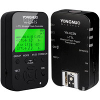 

Yongnuo YN-622N-TX Wireless i-TTL Flash Trigger Kit with LED Screen for Nikon Cameras, includes YN622N-TX Controller & YN622 N Transceiver, 1/8000s Sync Speed
