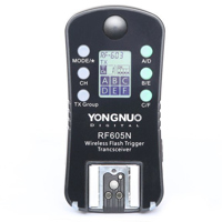 

Yongnuo RF605 16-Channel Wireless Flash Trigger for Nikon Cameras, 2.4GHz Frequency, 1/320sec Sync Speed