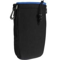 

Zing Drawstring Lens Pouch Large - Black with Blue Top Hem (9" long/4.5" diameter)
