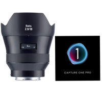 

Zeiss 18mm f/2.8 Batis Series Lens for Sony Full Frame E-mount NEX Cameras with Capture One Pro Photo Editing Software