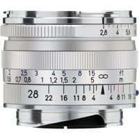 

Zeiss 28mm f/2.8 T* ZM Biogon Lens, for Zeiss Ikon & Leica M Mount Rangefinder Cameras, Silver