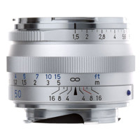 

Zeiss 50mm f/1.5 C Sonnar T* ZM Lens for Zeiss Ikon & Leica M Mount Rangefinder Cameras, Silver