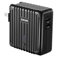 

Zendure MIX GO 5,000mAh 2-In-1 Power Bank and Wall Charger with Power Delivery and US, UK, EU Plug, Black