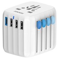 

Zendure Passport 30W USB-C Global Travel Adapter with Auto-Resetting Fuse, White