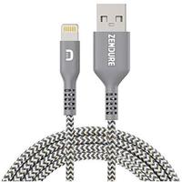 

Zendure 1m SuperCord Kevlar USB to Lightning Cable, Gray