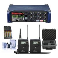 

Zoom F8n Multi-Track Field Recorder - Bundle With Sennheiser ew 112 P G4 A Camera Lavalier Set, 4x AA Ni-MH Batteries With Charger, SKB iSeries Sennheiser SW Mic Case, Cleaning Kit