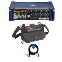 

Zoom F8n Multi-Track Field Recorder - Bundle With K-Tek Stingray MixPro Bag with Kickstand - 20' Heavy Duty 7mm Rubber XLR Microphone Cable
