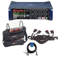 

Zoom F8n Multi-Track Field Recorder - Bundle With K-Tek Stingray Junior Audio Mixer Recorder Bag, K-Tek KSWB1 Stingray Waist Belt, 20' Heavy Duty 7mm Rubber XLR Microphone Cable