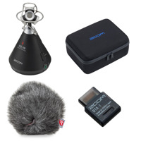 

Zoom H3-VR 360 Degree Virtual Reality Handy Audio Recorder with Built-In Ambisonics Mic Array - Bundle With Zoom Case for H3-VR, Rycote Mini Windjammer, Zoom Bluetooth Adapter