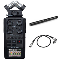 

Zoom H6 All Black Handy Recorder with Sennheiser MKE 600 Shotgun Mic & Cable