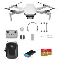 

DJI Mini 2 Drone - Bundle with 64GB microSD, Shoulder Bag, Landing Pad