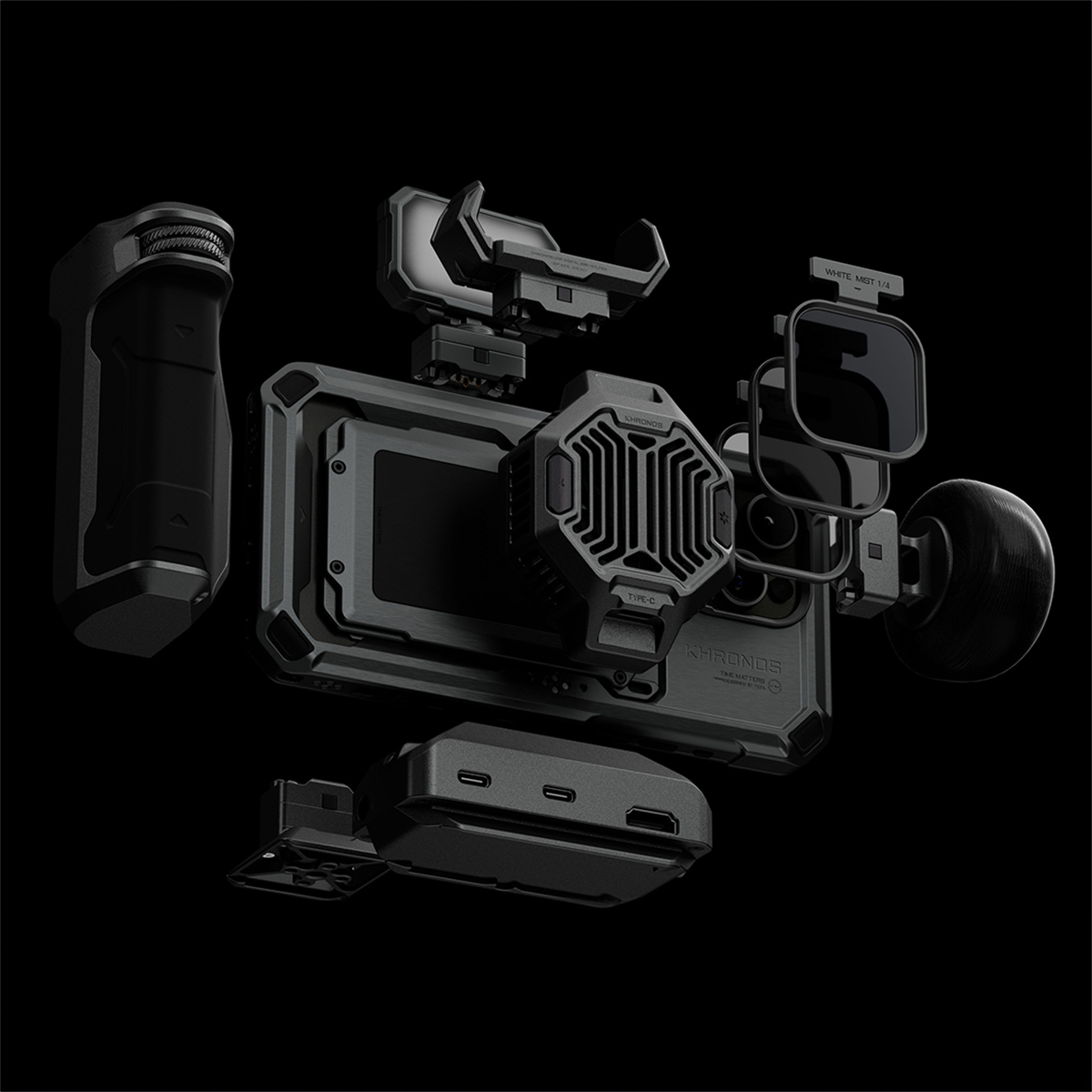 Tilta Khronos Cold Shoe Quick Release Adapter for iPhone 15 Pro / Pro Max Case