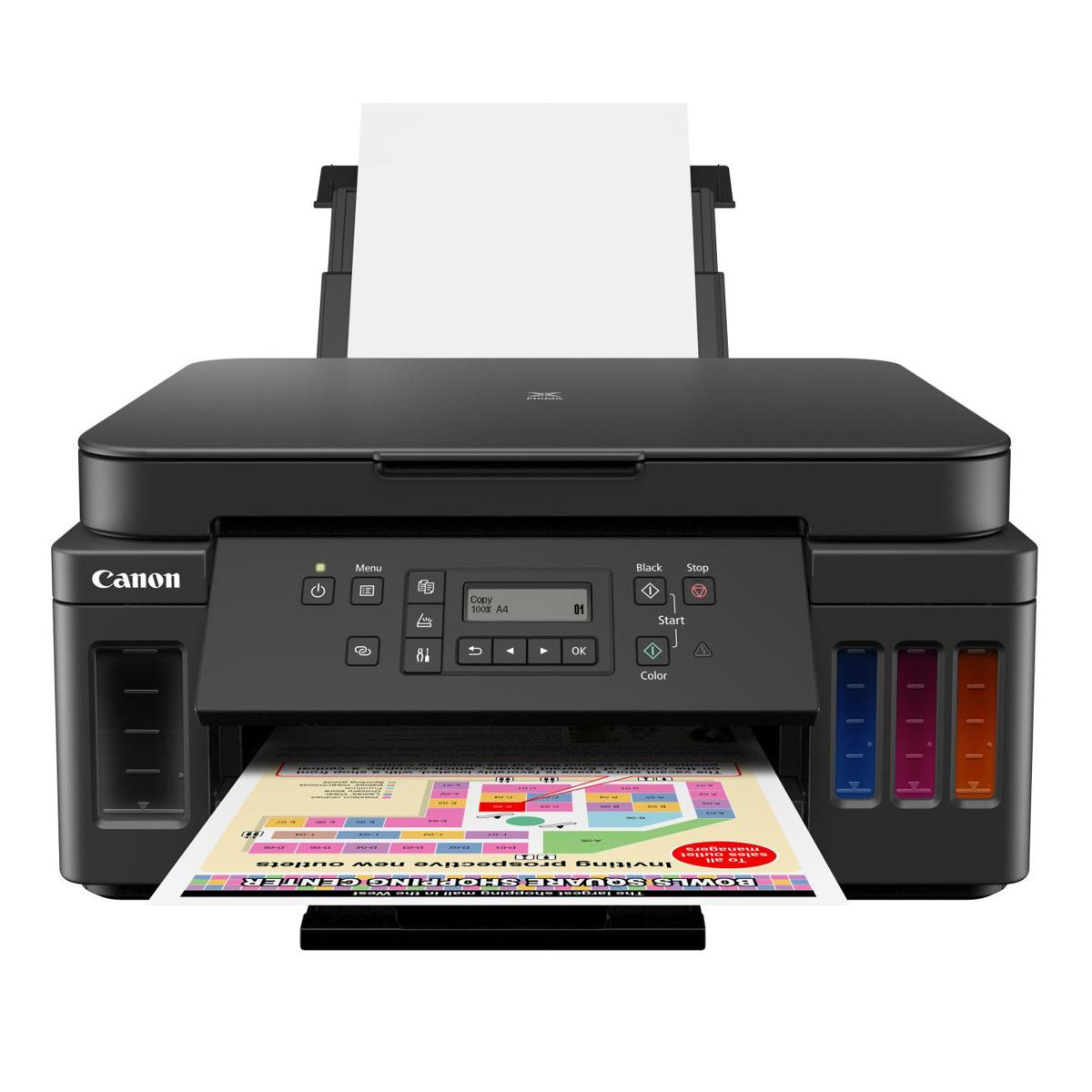 Canon PIXMA G6020 Wireless MegaTank All-In-One InkJet Printer, 4800x1200 dpi, 35