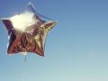 silver mylar balloon