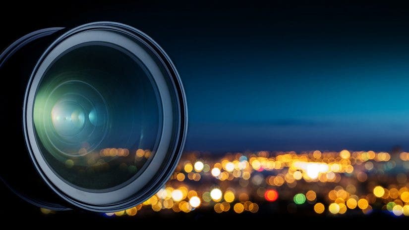 night photography lens bokeh