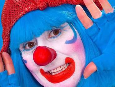 clown face close up portrait