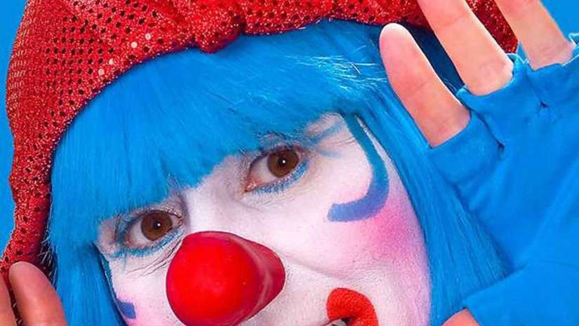 clown face close up portrait