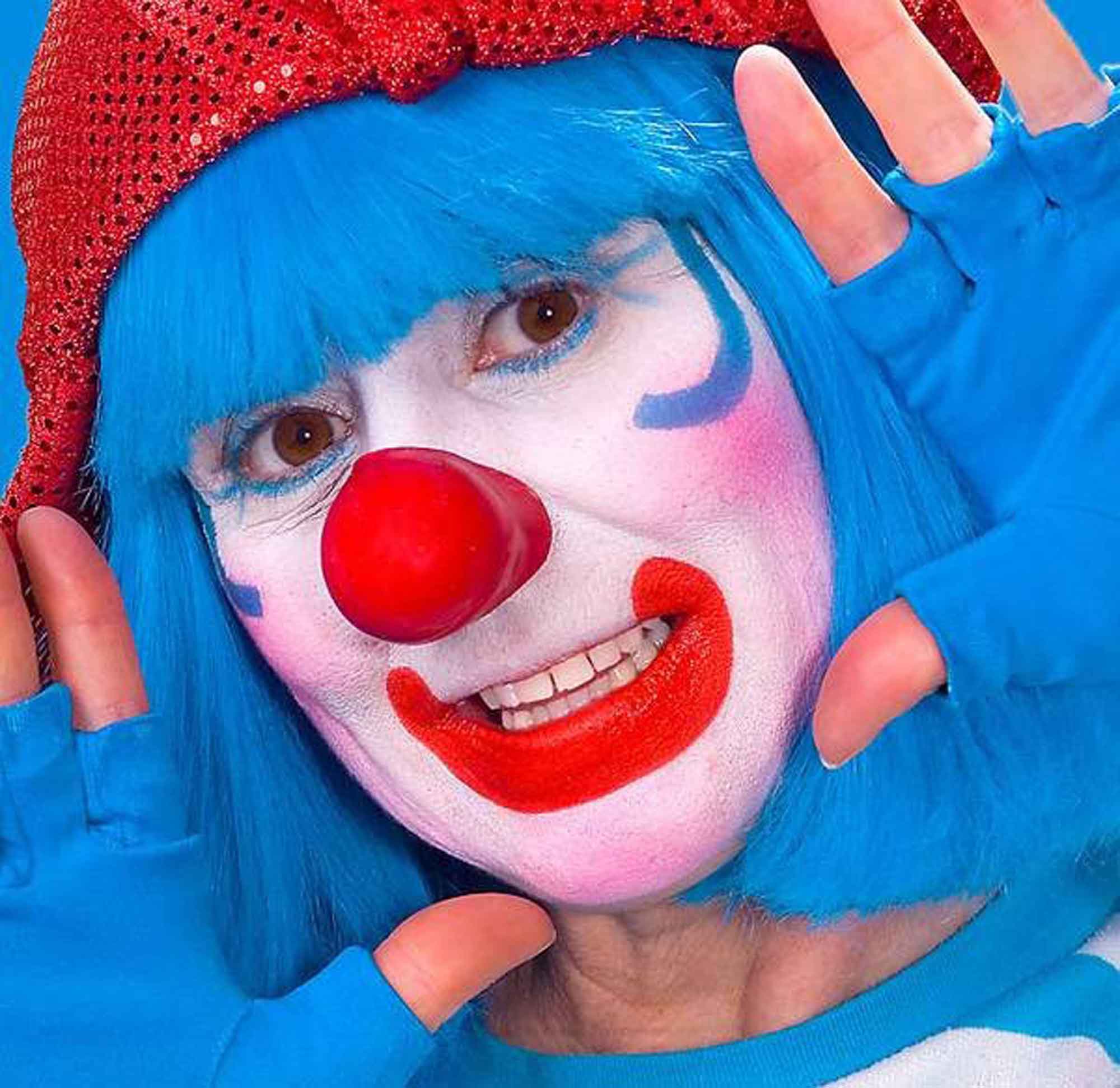 clown face close up portrait