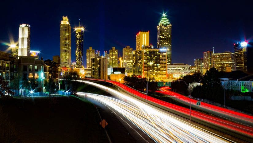 time lapse traffic buildings