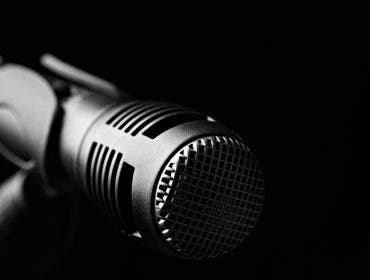 microphone on stand