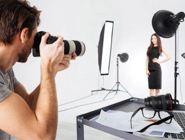 model and photographer