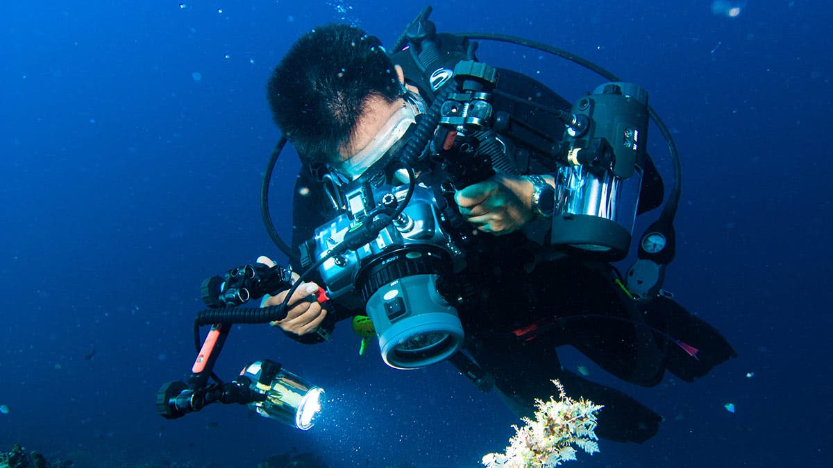 underwater photography scuba diver