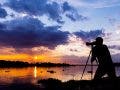 photographer sunset silhouette
