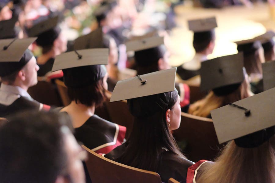 graduated students sitting during Graduation Ceremony
