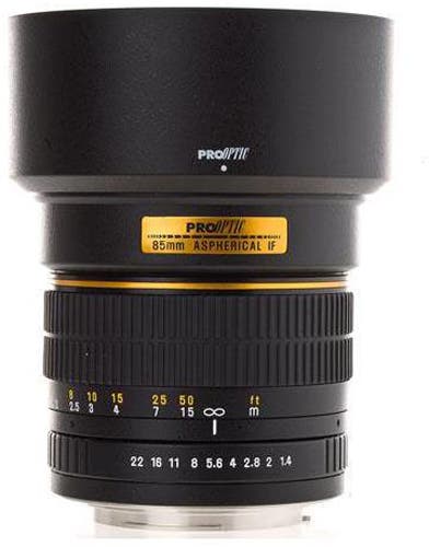 Pro-Optic 85mm f/1.4 for Sony Alpha mount