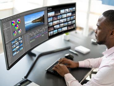 Video Editor Or Designer Using Editing Software Tech On Computer