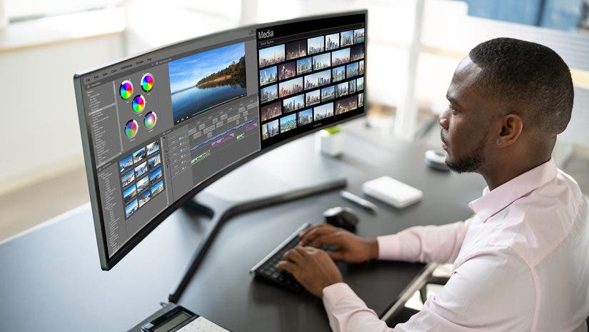 Video Editor Or Designer Using Editing Software Tech On Computer