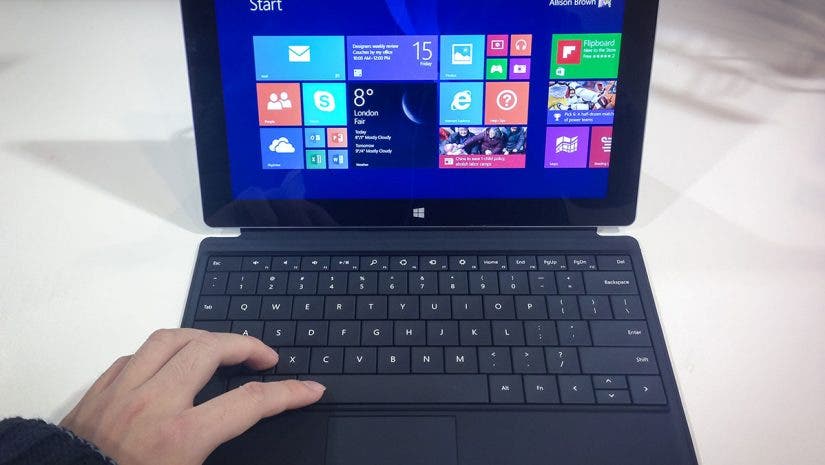 microsoft surface pro hand