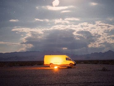 Cyrus Sutton's van in Death Valley