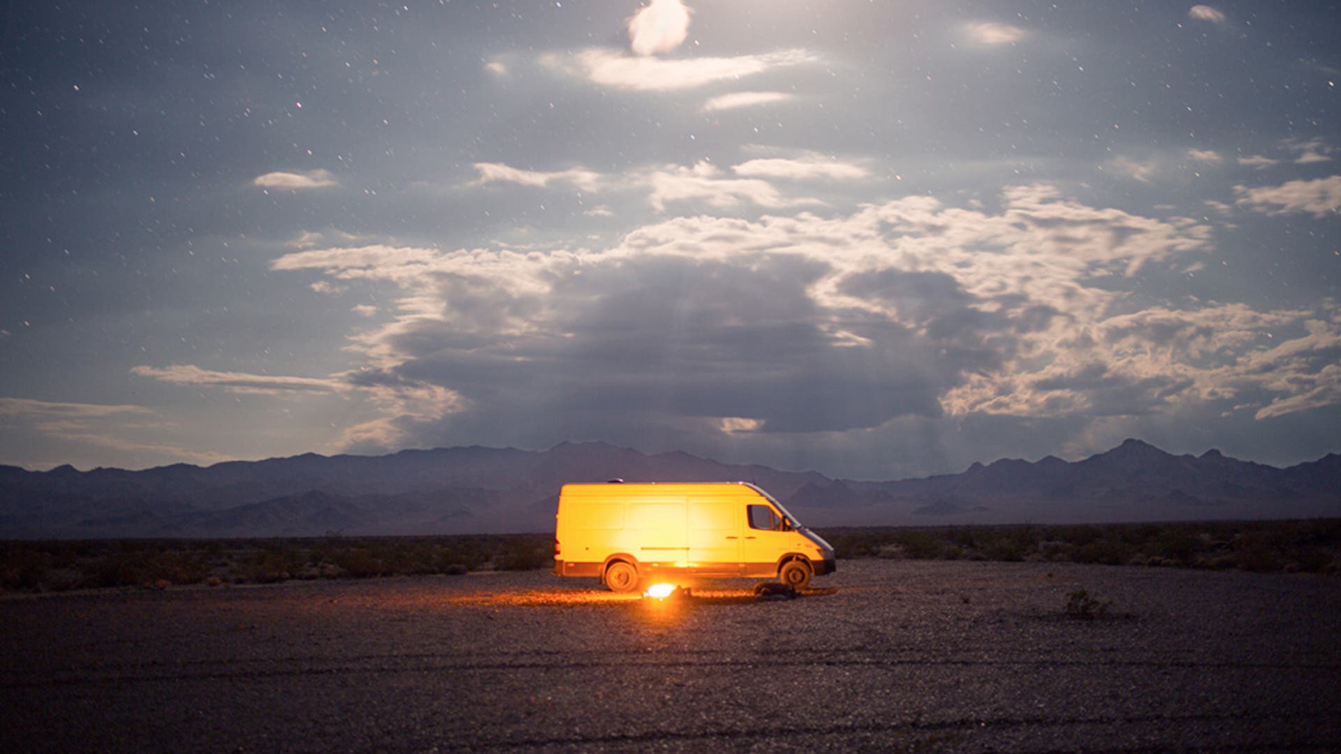 Cyrus Sutton's van in Death Valley