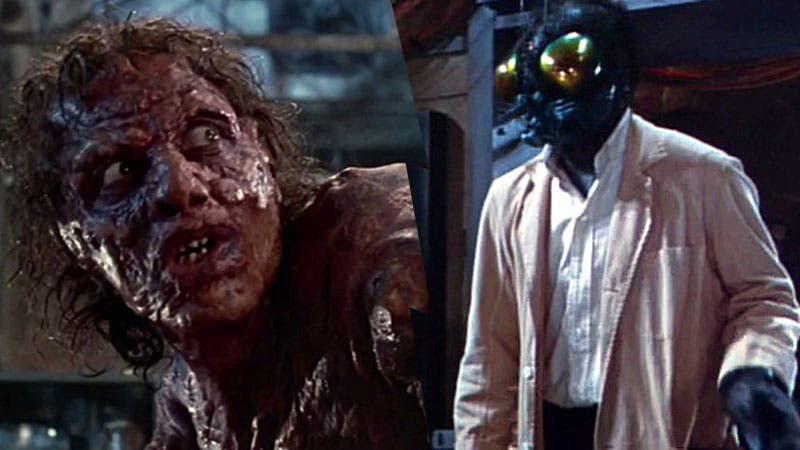 Left: The Fly (1986). Image courtesy of 20th Century Fox Home Entertainment. Right: The Fly (1958). Image courtesy of 20th Century Fox Entertainment.