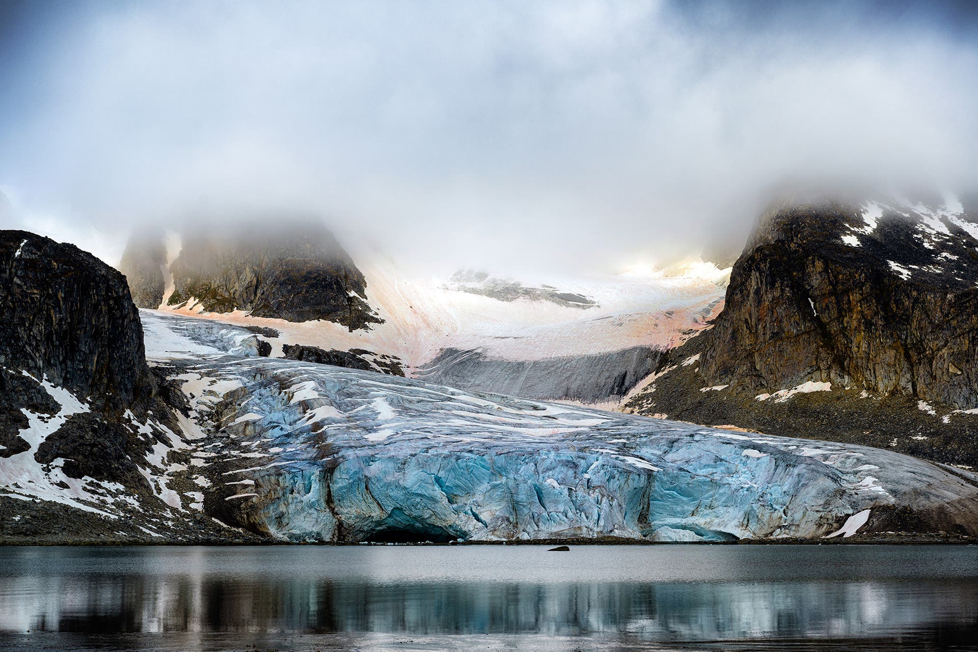 beautiful arctic scenery in the arctic, Spitsbergen
