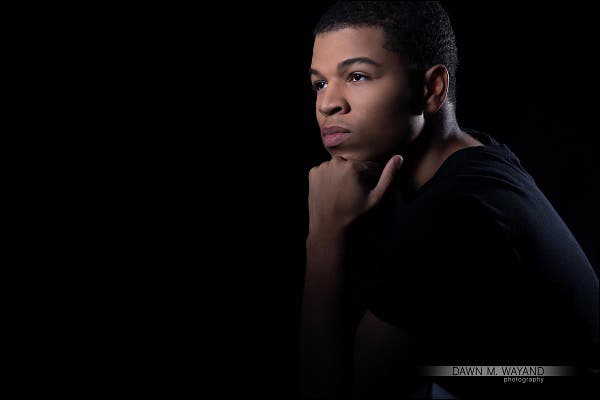 Moody portrait of a young man
