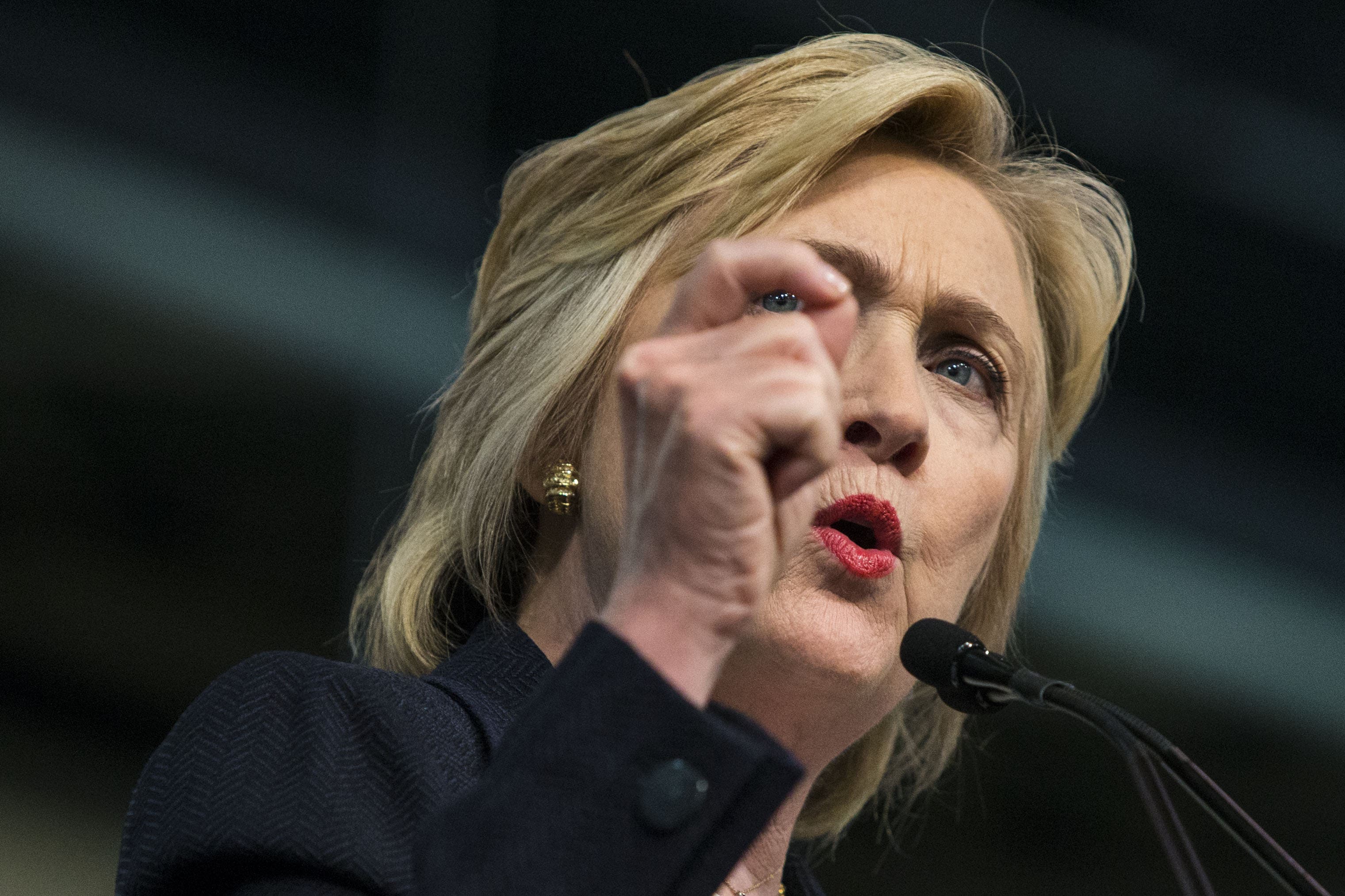 Democratic presidential candidate Hillary Clinton speaks to the African Methodist Episcopal Church, also known as the AME Church, attendees during the 50th Quadrennial Session of the General Conference at the Philadelphia Convention Center in Philadelphia, Pa., Friday, July 8, 2016. (Al Drago/The New York Times)