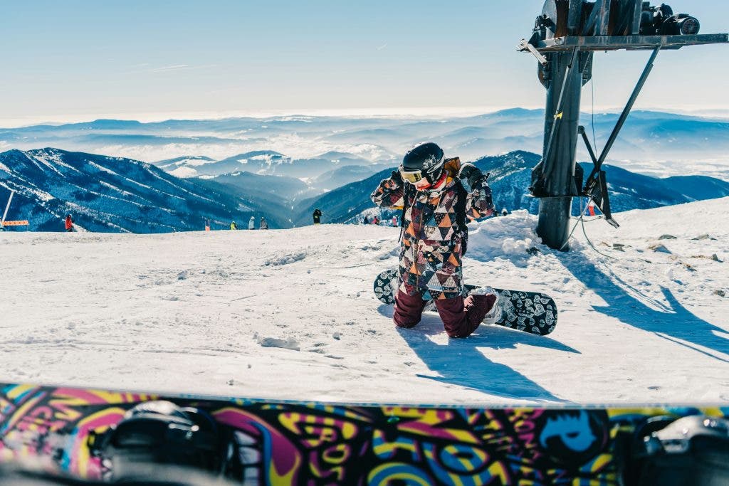a person training for the Winter sports Olympics