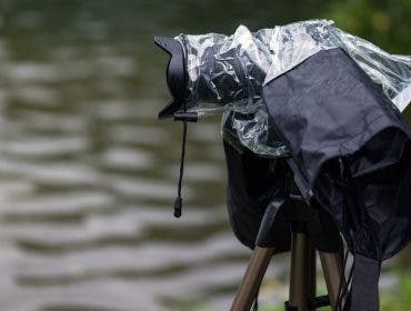 Camera in rain gear