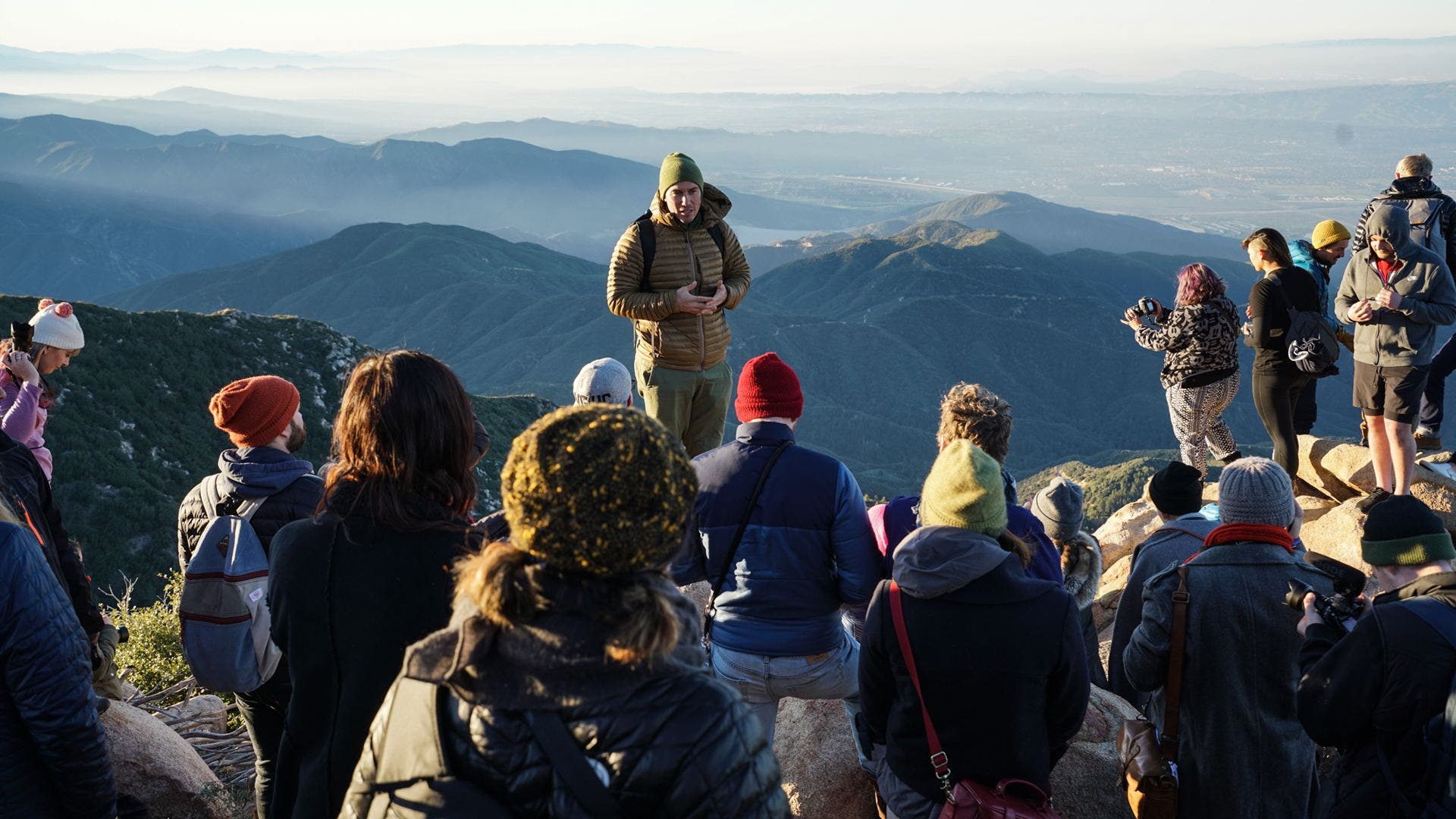 Photo by Liz Daza. Chris Burkard leads a photography workshop in Running Springs, California as part of Yeah Field Trip.