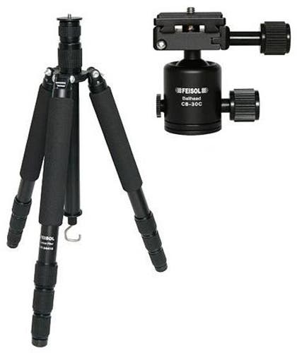 Feisol Travel 4-Section Carbon Tripod with CB-30D Ball Head