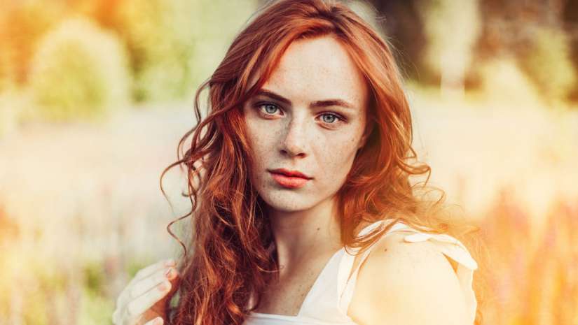 portrait of redhead woman