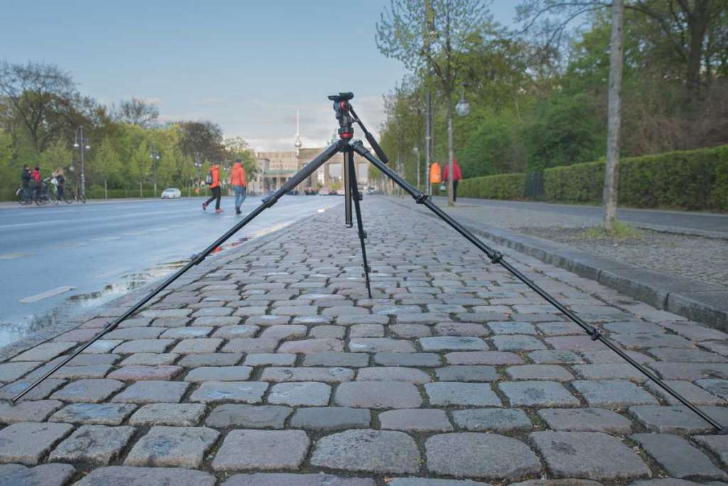 adjusted stand of tripod