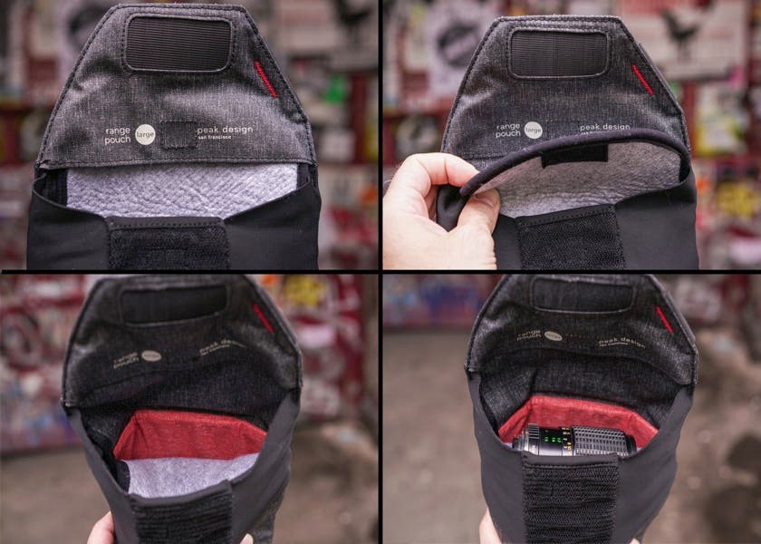 peak design range pouch inside compartment