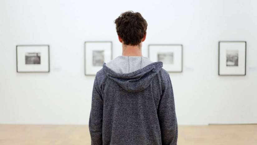photography exhibit in art gallery
