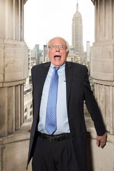bernie sanders falling